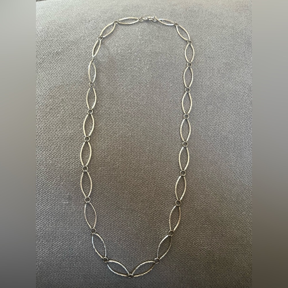 Macy’s silver unique chain necklace